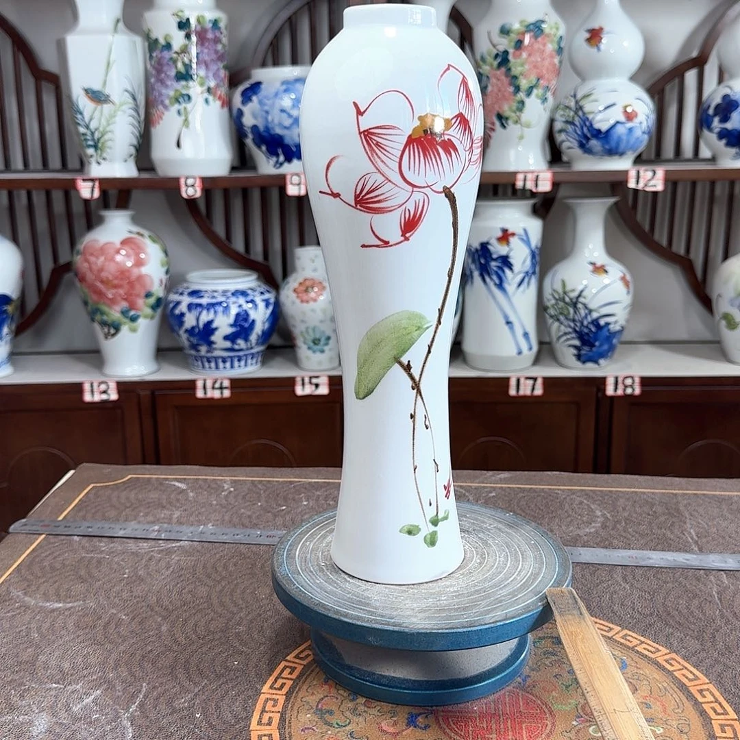 摆件景德镇陶瓷美荷花