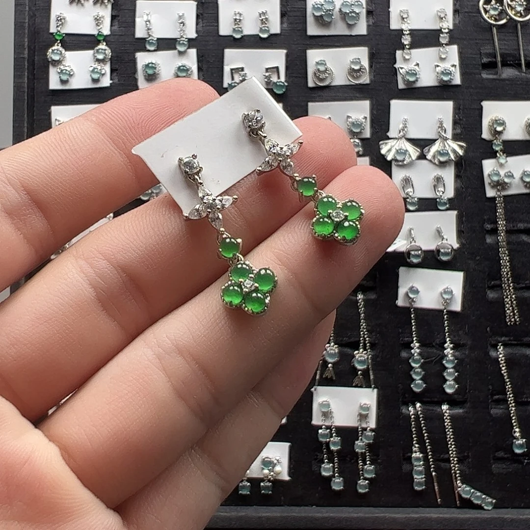 翡翠银S925镶嵌手链