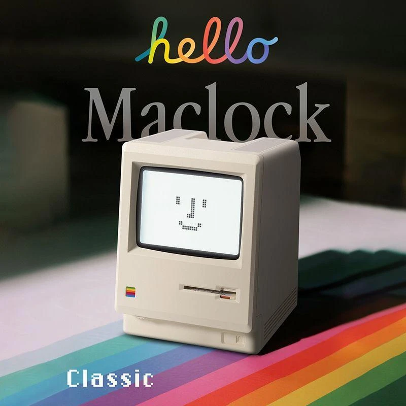 Maclock麦金塔闹钟复古风怀旧电脑时钟电竞桌搭电脑桌面摆件