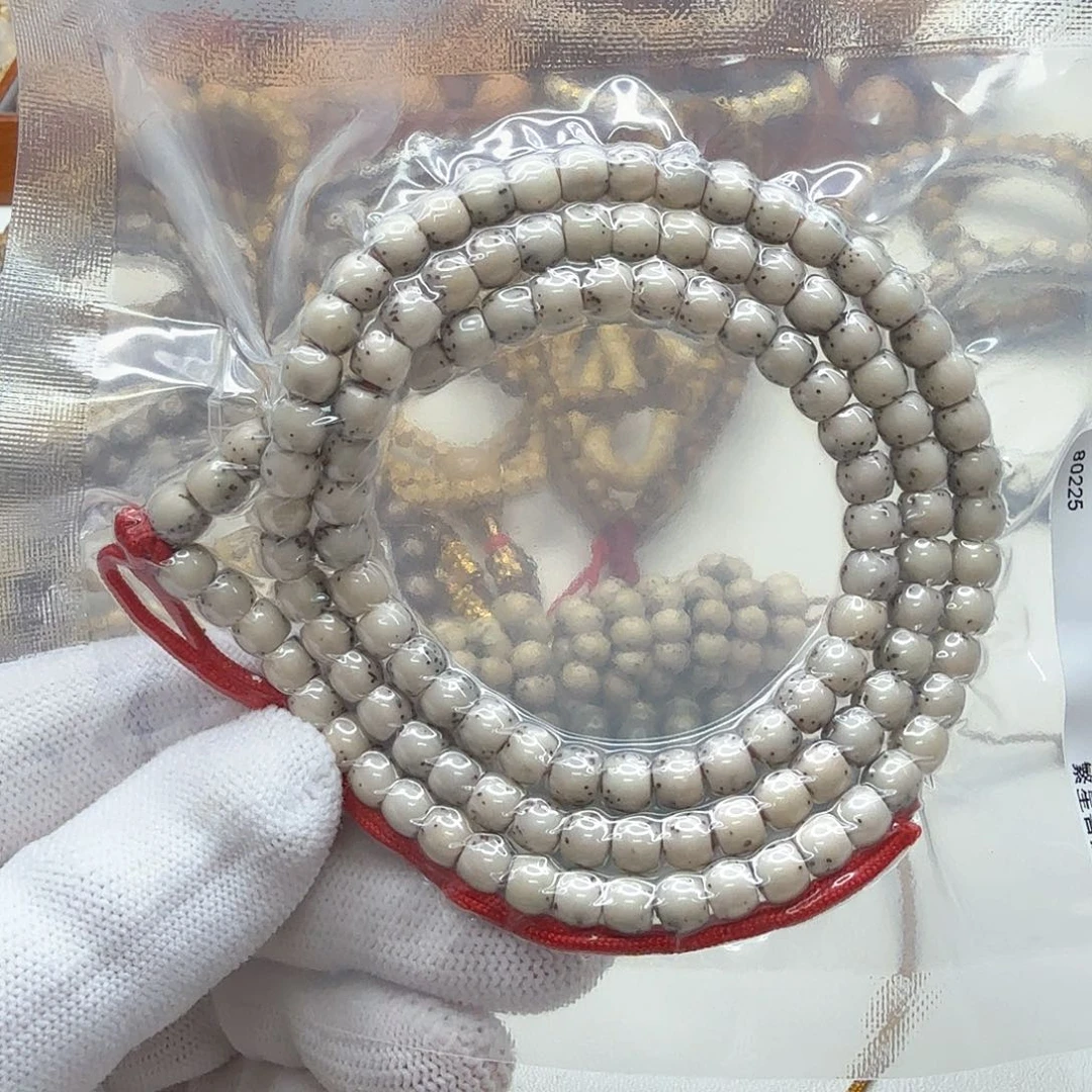 星月菩提手串30梵天糯冰石玉河豚6左右108一物一图