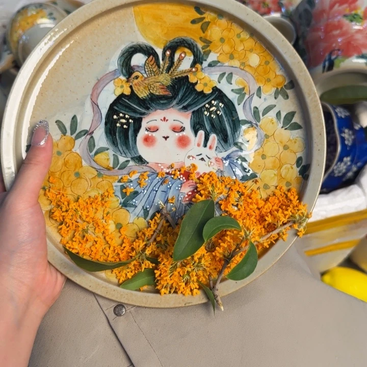 瓷片景德镇陶瓷手工手绘