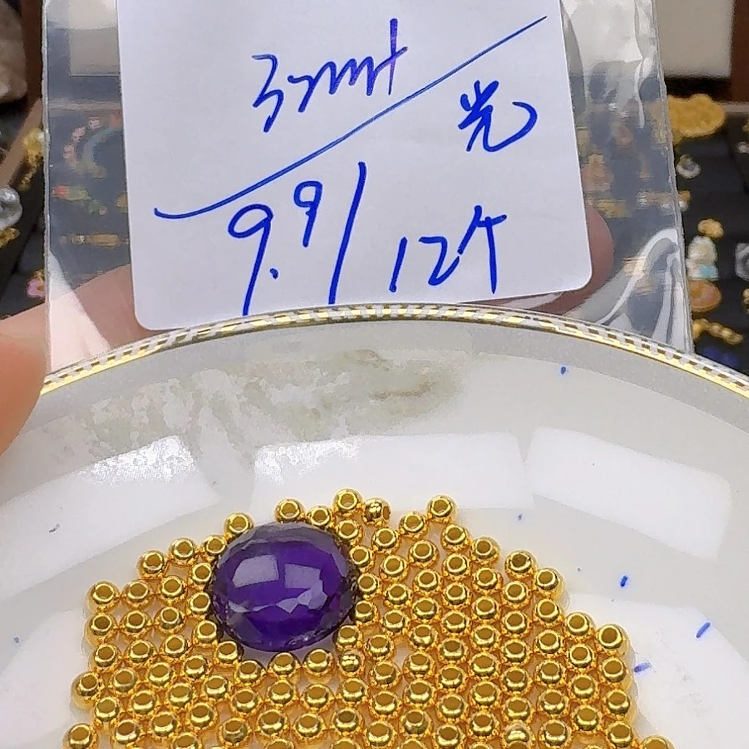 颈饰银S925镶嵌紫晶紫水晶925镶嵌46