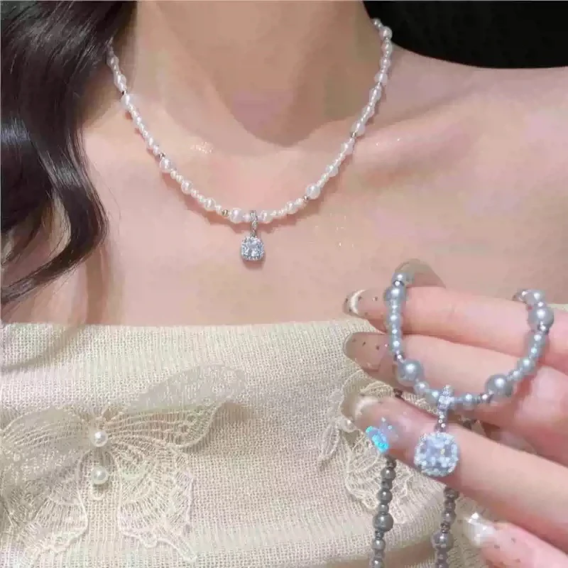 铜合金项链 意大利【设计师】曼塔玫瑰冰花方糖项链气质轻奢百搭