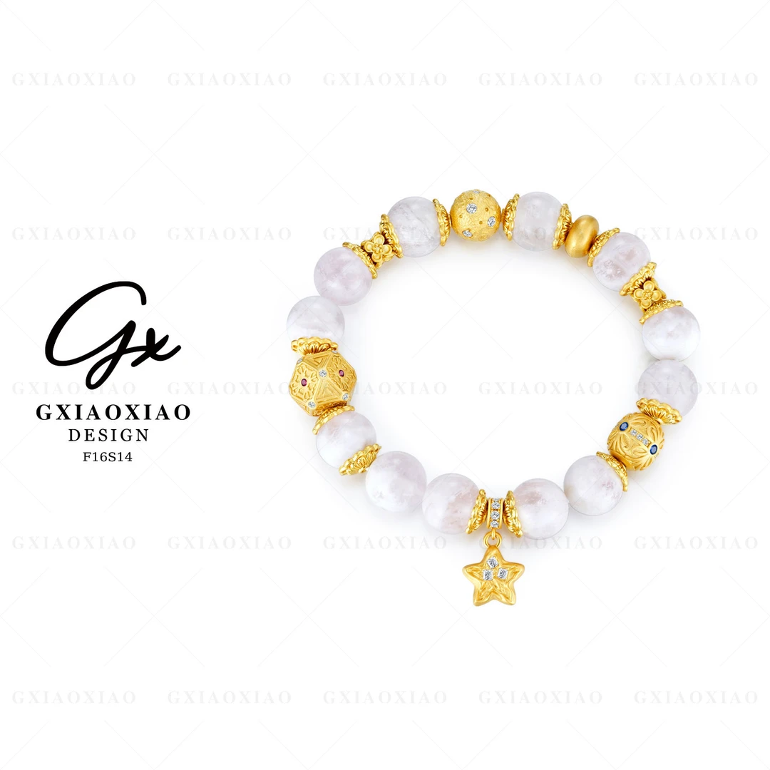 G XIAOXIAO 镀K金 轻奢气质百搭白色手链 F16S14