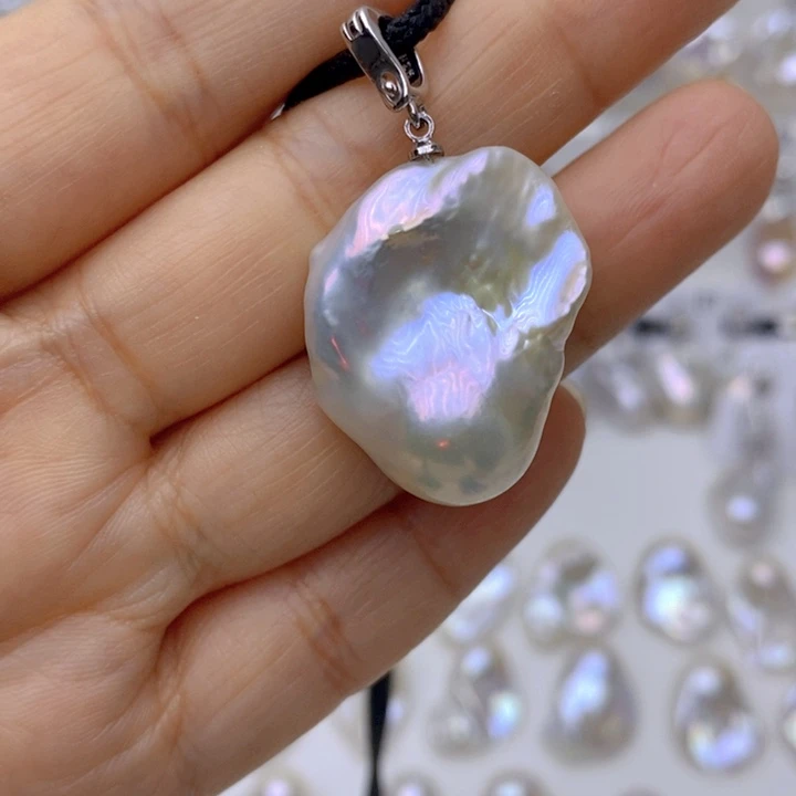 银S925镶嵌淡水珍珠颈饰