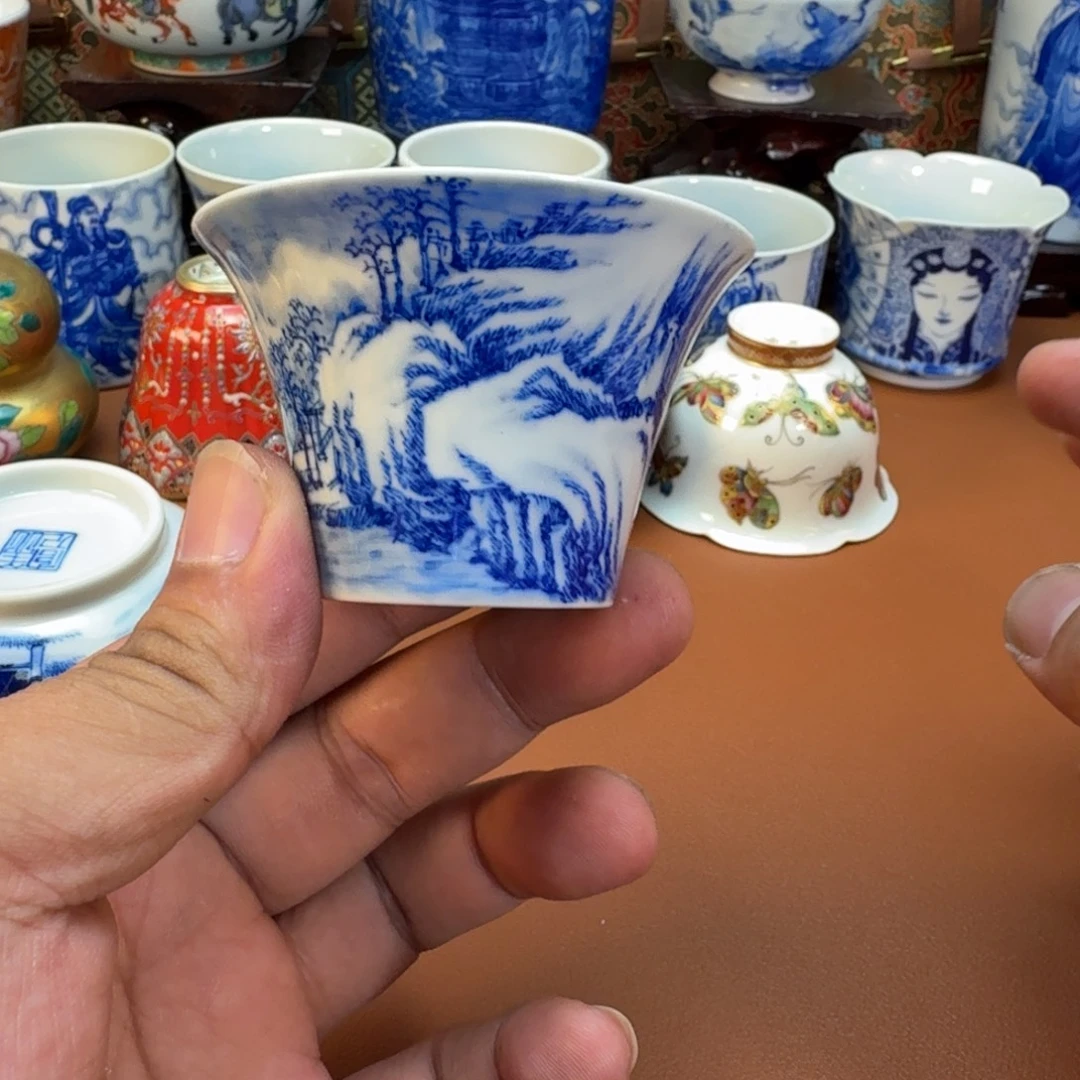 忘***忧杯子景德镇全手工手绘陶瓷