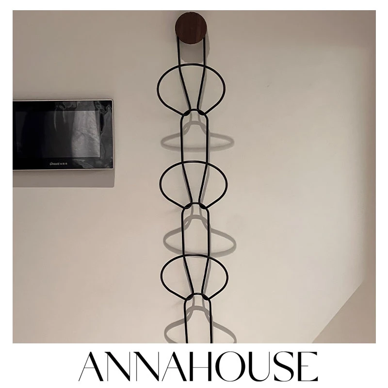 ANNAHOUSE胡桃木吸盘帽子收纳神器免打孔围巾门后包包挂HN