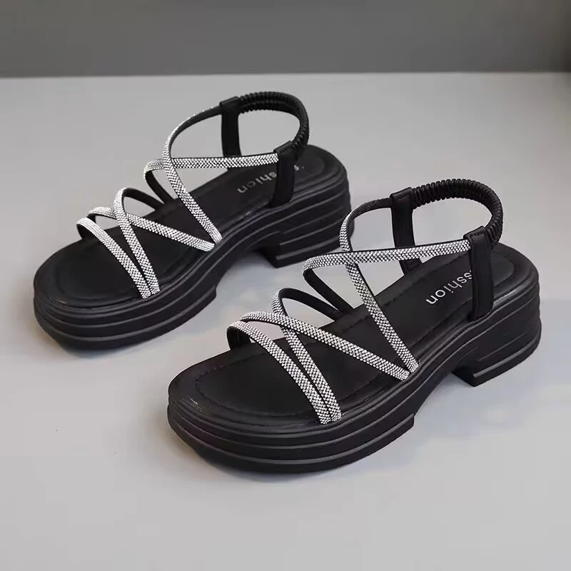 厚底凉鞋舒适时尚休闲百搭女士夏季软底时装