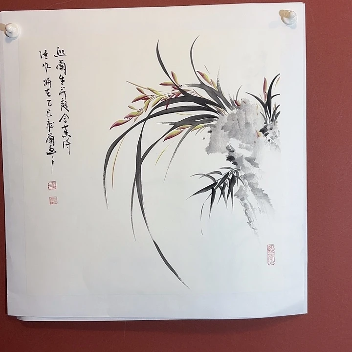 国画听兰老师花鸟