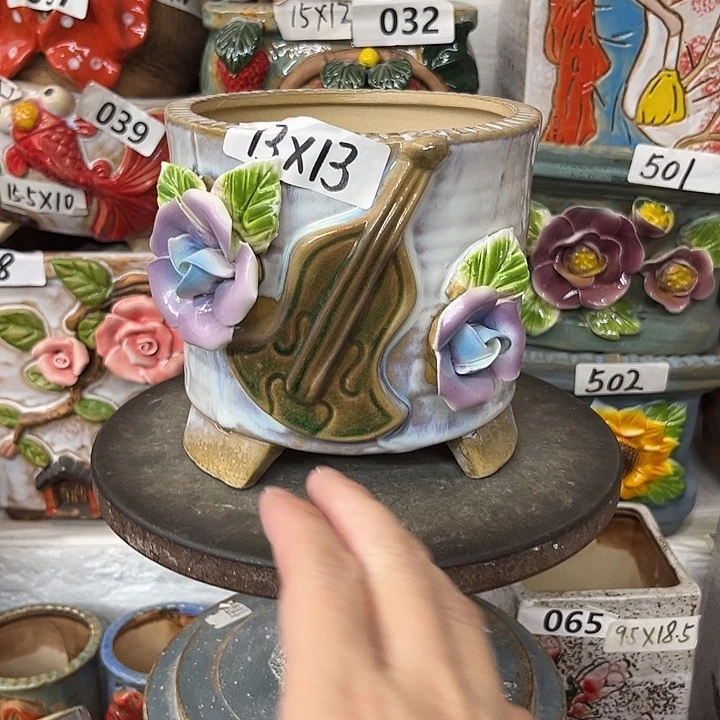 粗陶材质多肉花盆