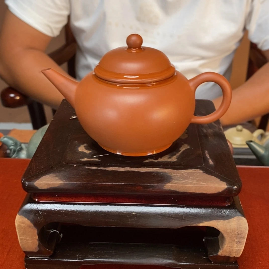 紫砂茶壶高端150cc生砂朱泥水平
