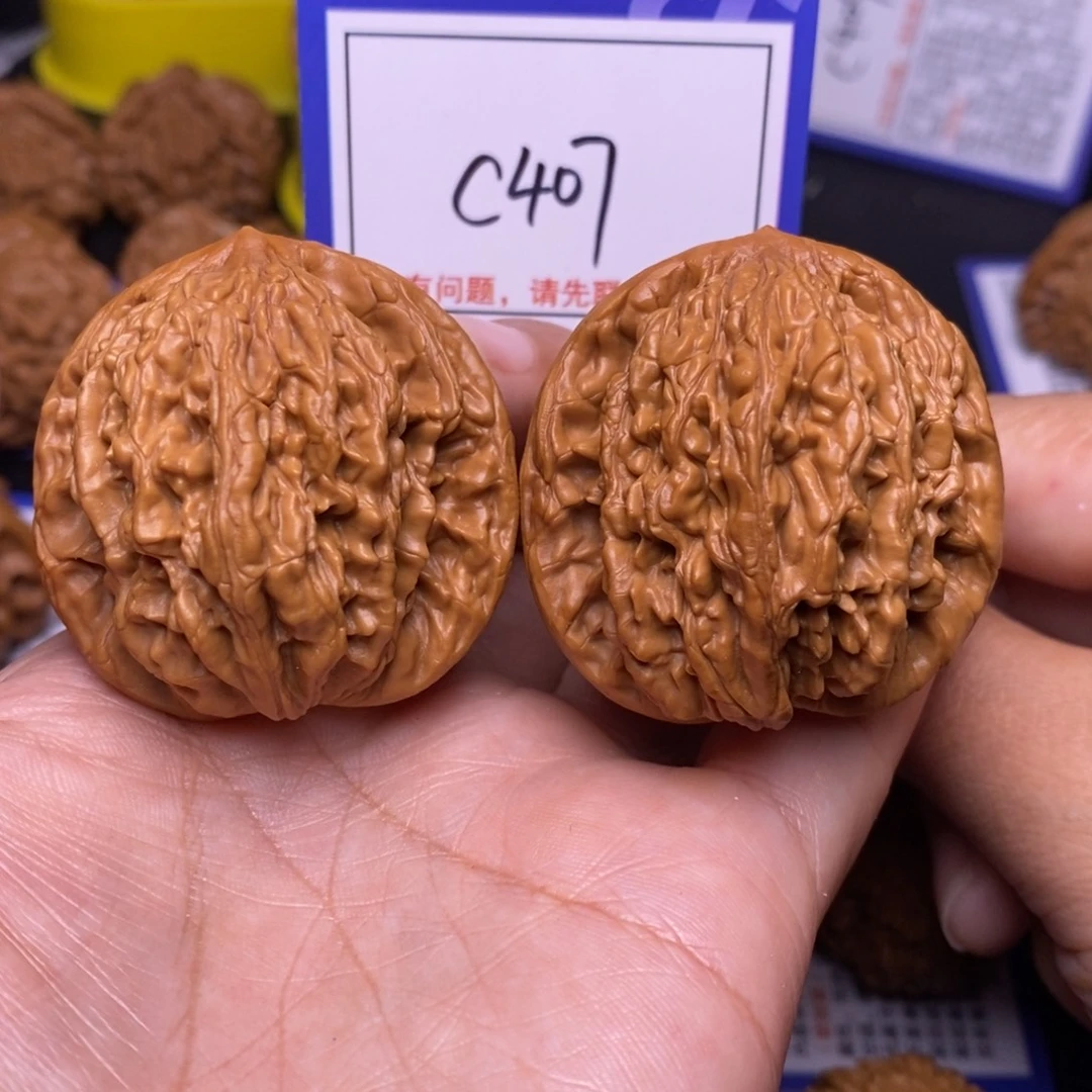 文玩核桃把件42虎头c407