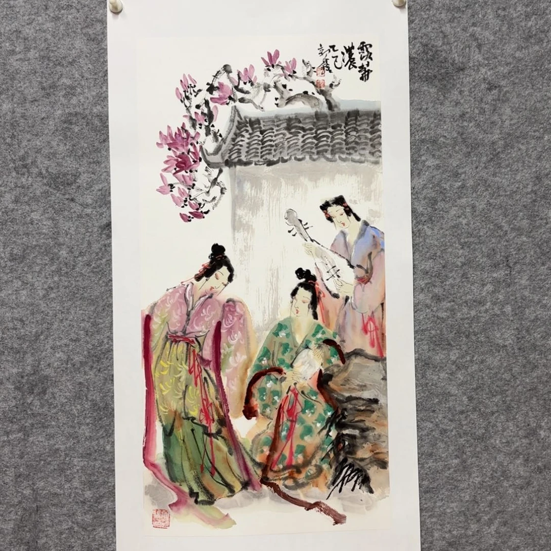 国画郭鑫2平尺唐风仕女图