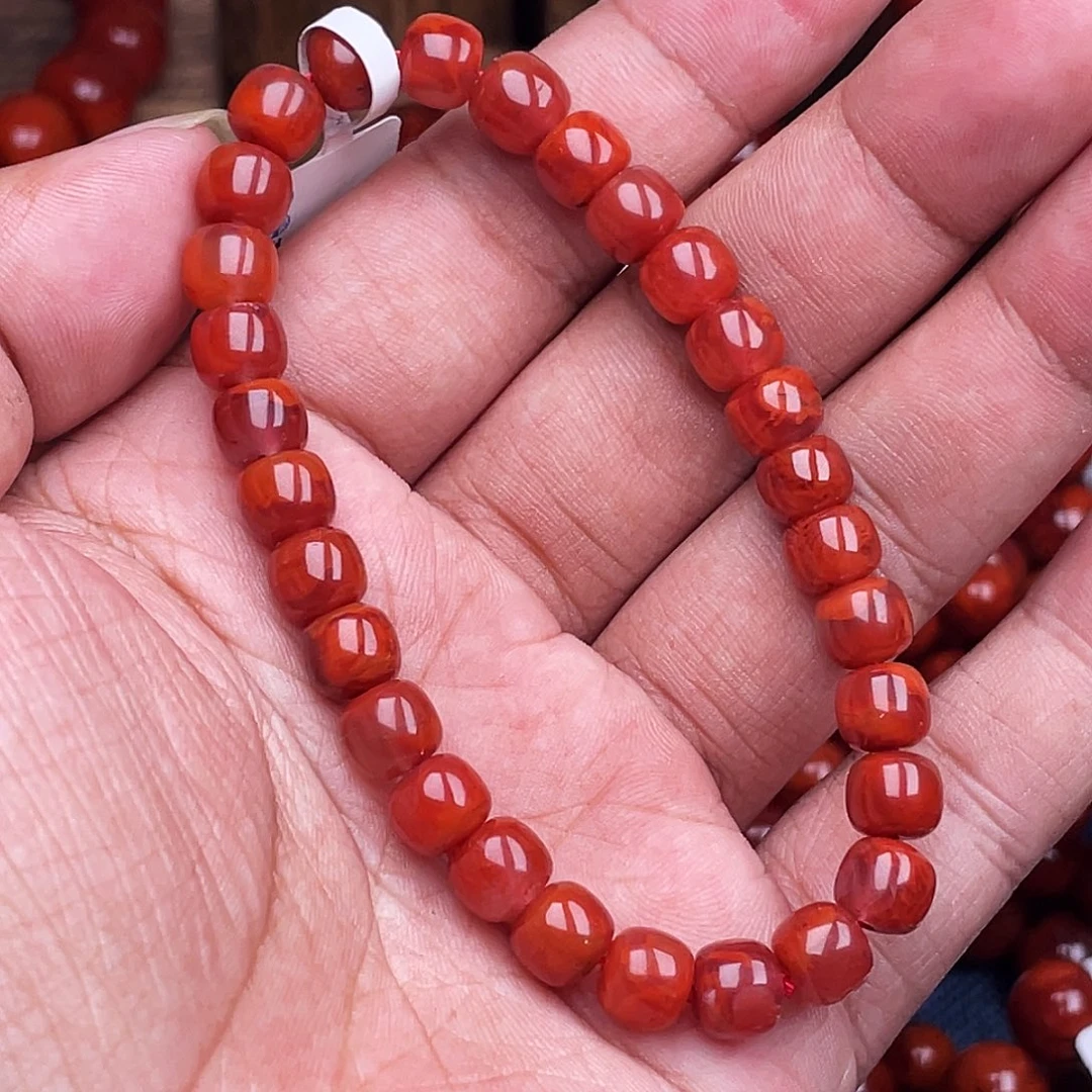 南红玛瑙未镶嵌手链南红瓦西卡7老型