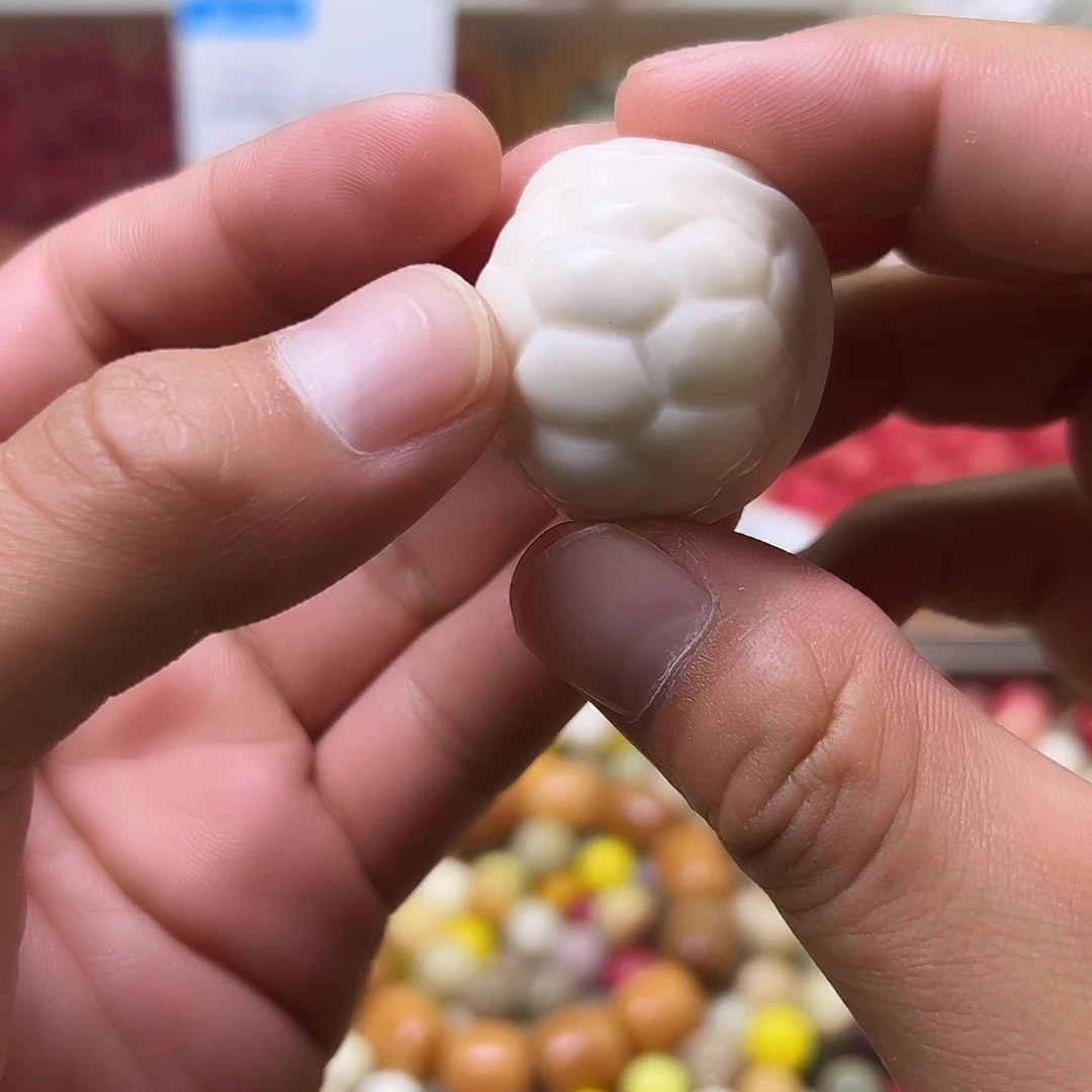 菩提根/象牙果手串1颗白色富甲有裂