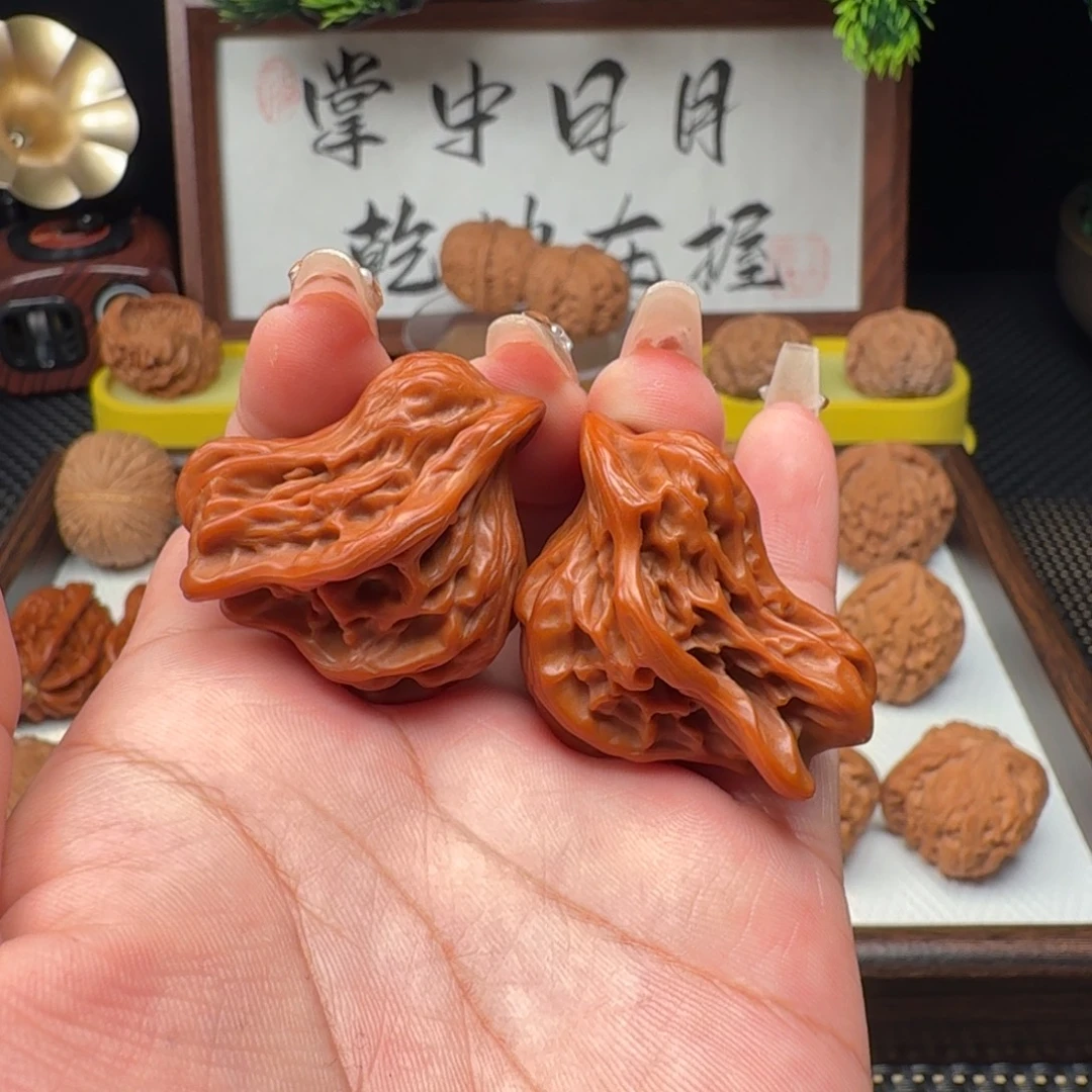 归***园吊坠文玩核桃鸳鸯31尺