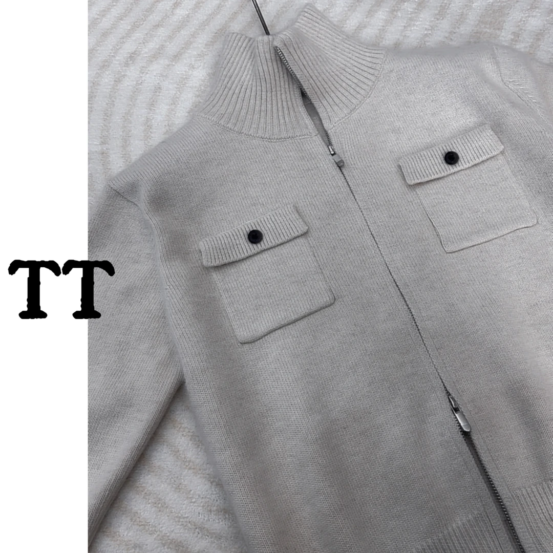 韩系高领拉链开衫外套高级感羊毛毛衣秋冬款~CY-360223