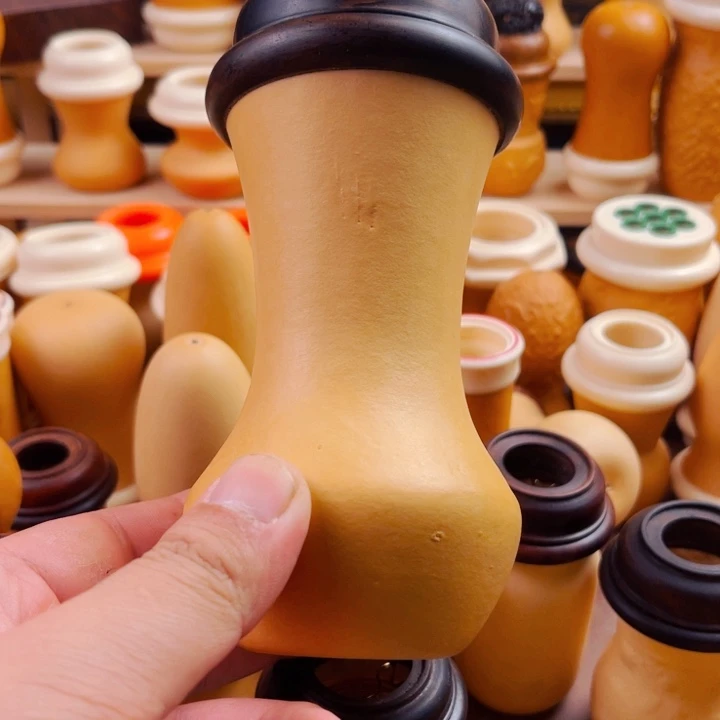 高身黑虫葫芦，黑檀口树脂蒙心