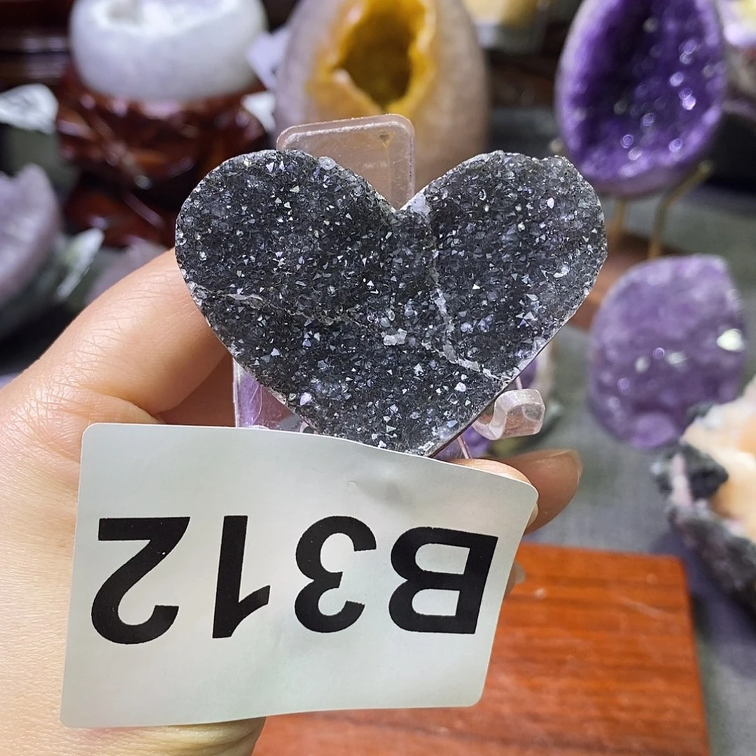 未镶嵌紫晶珠宝半成品