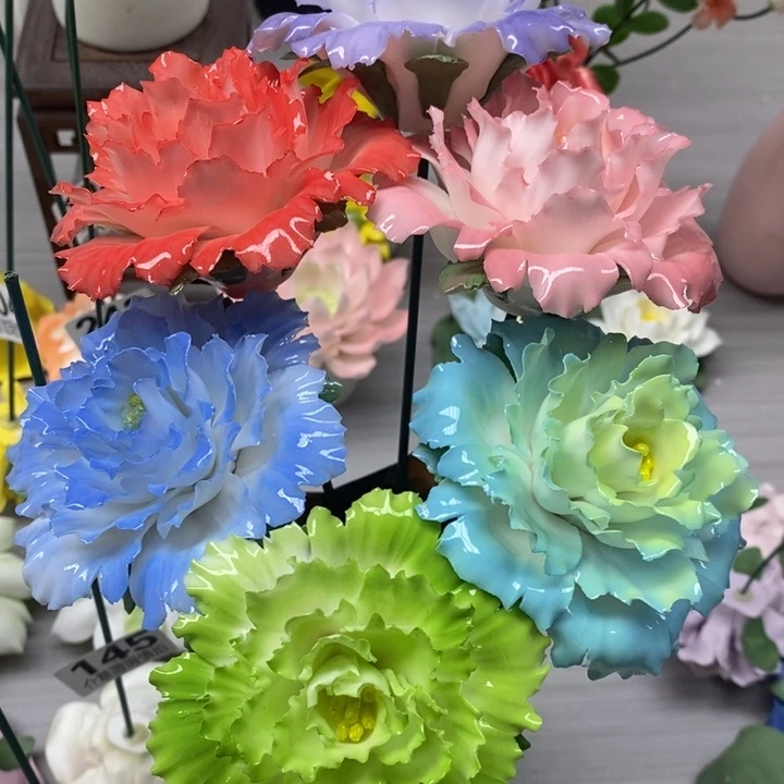 陶瓷陶瓷材料7朵大牡丹