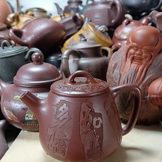 紫砂茶壶宜兴原石红柴烧手王250cc紫砂壶