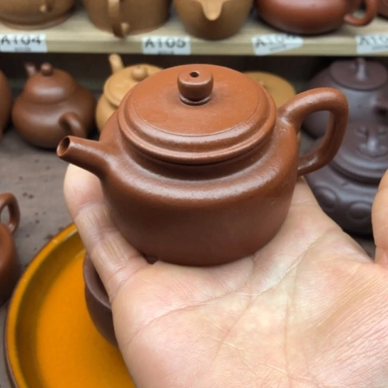 茶壶紫砂朱泥得中90豪升左右瑕疵