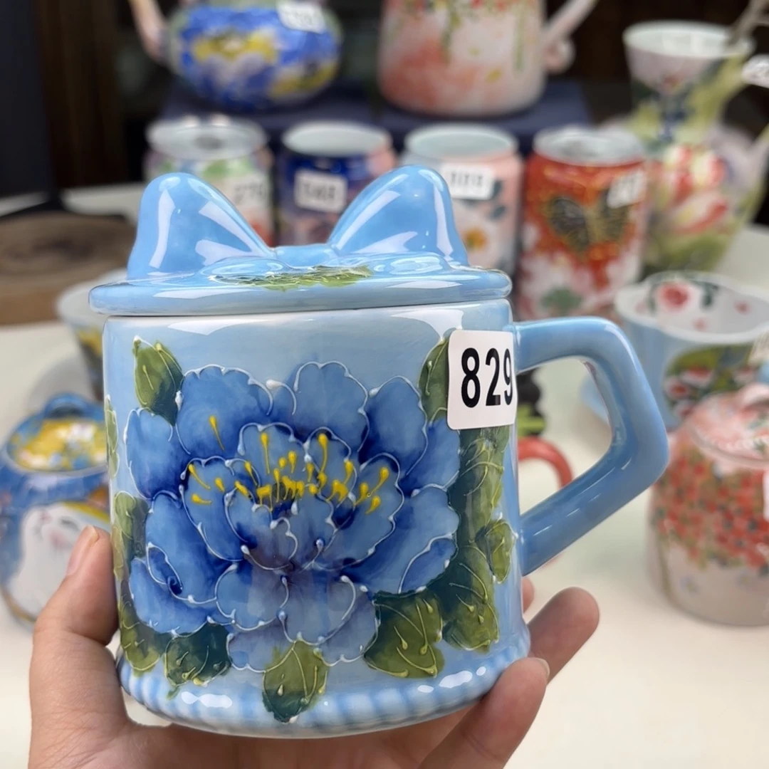 景德镇手绘高温釉下彩陶瓷茶具