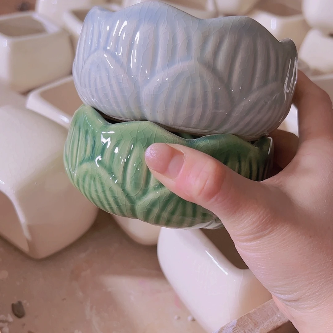 红陶陶瓷花盆当场满12包邮