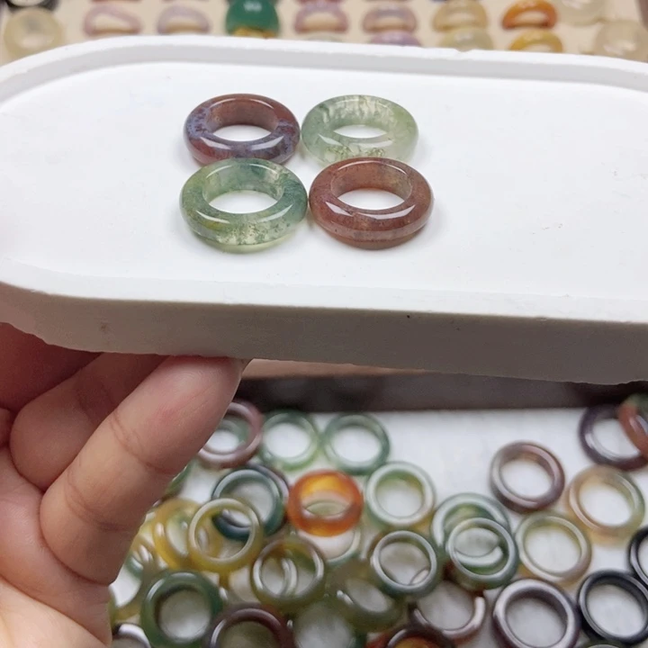 玛瑙/玉髓戒指未镶嵌小*不退不换