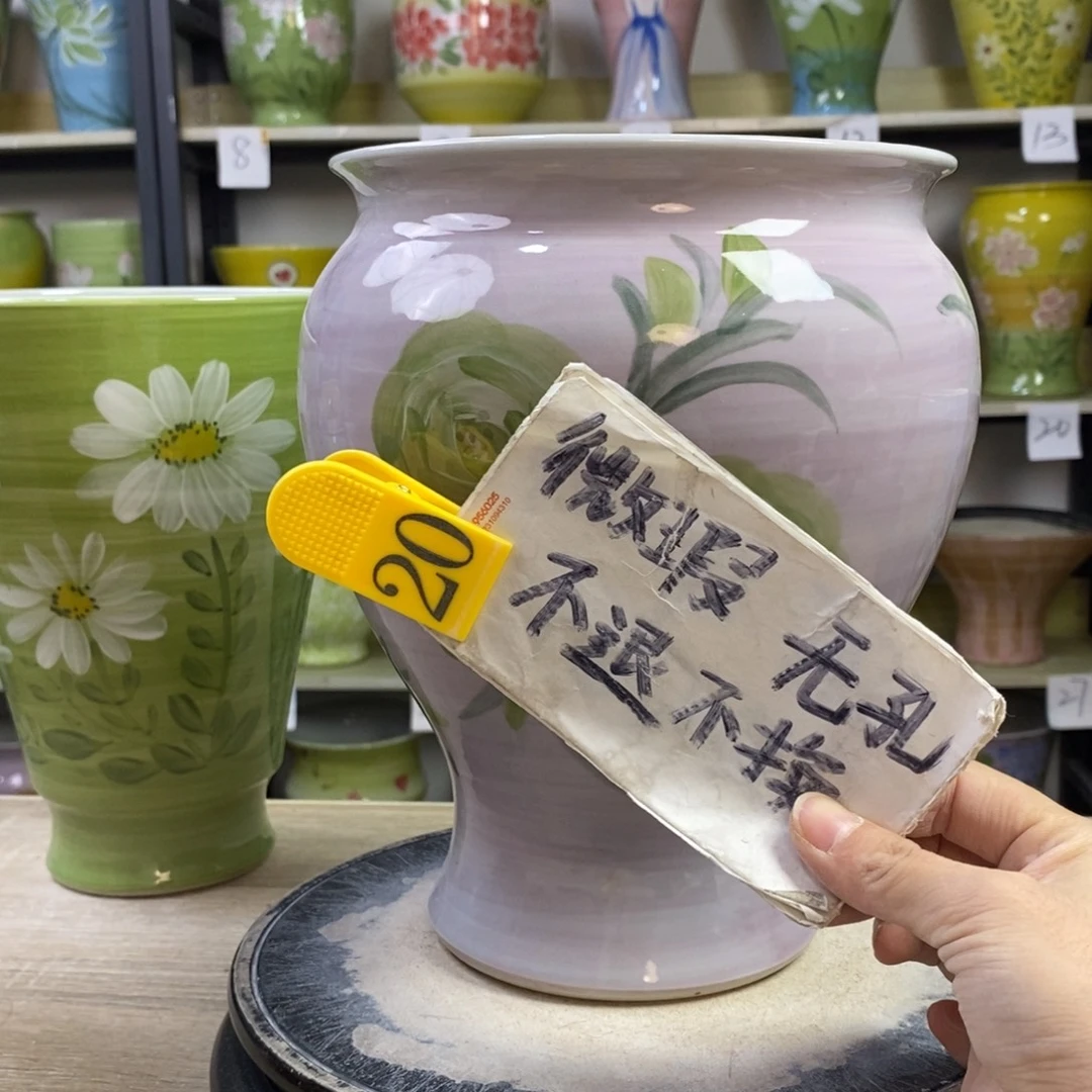 景德镇手工手绘陶瓷花盆