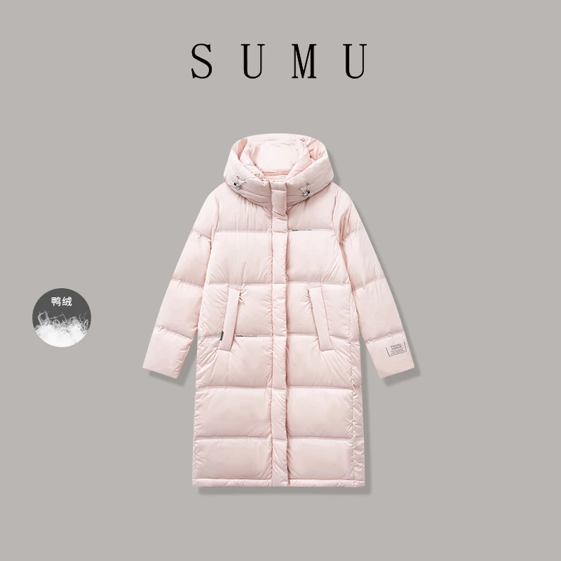 宿慕SUMU 情侣款连帽羽绒服12-13冬款2024新款休闲羽绒服D17021
