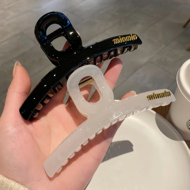 高级感简约气质一字抓夹大号2025新款发夹女后脑勺鲨鱼夹子头饰