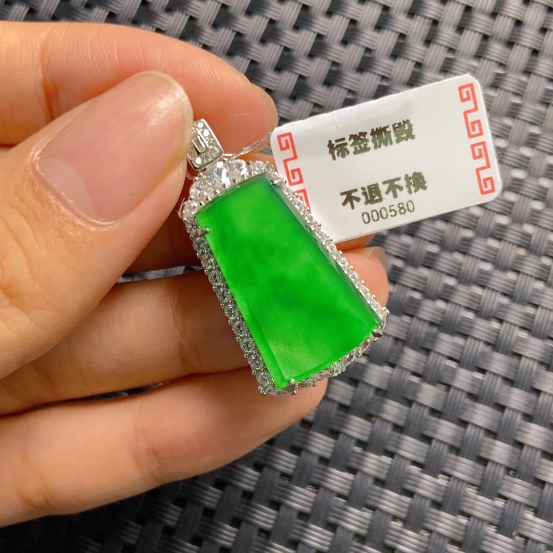 翡翠银S925镶嵌颈饰