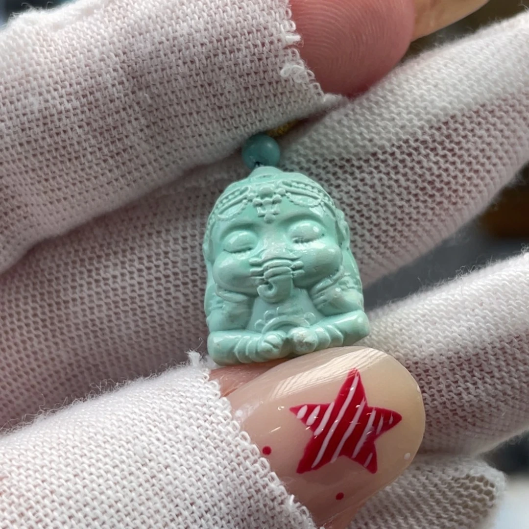 绿松石未镶嵌挂件