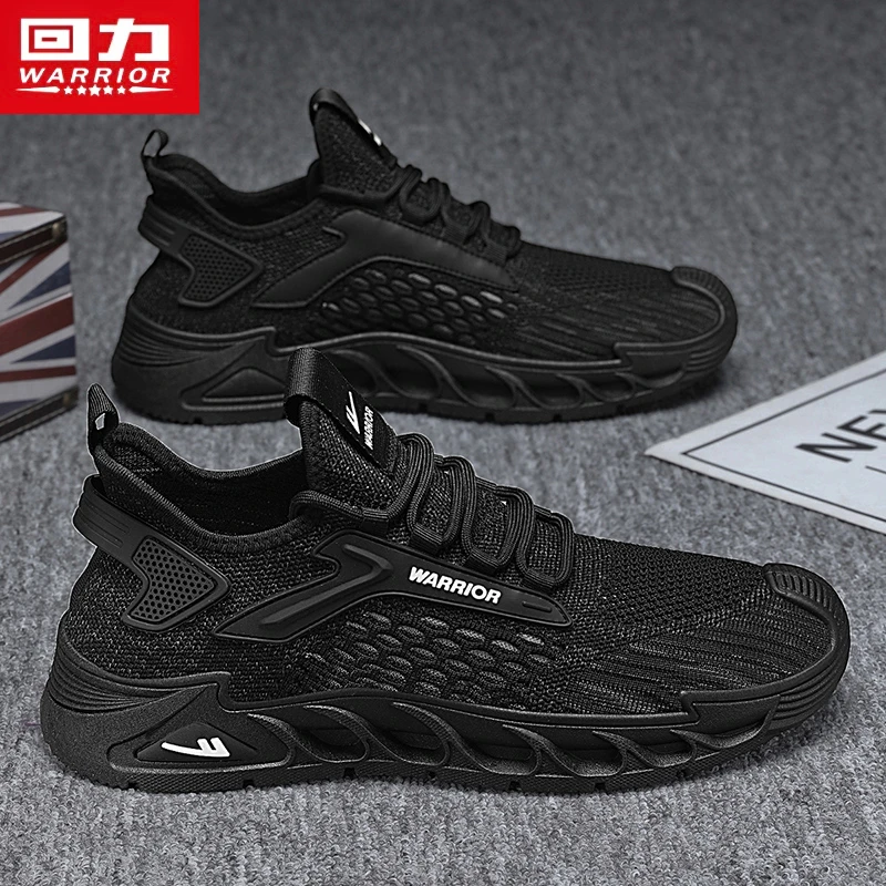 Warrior/回力男鞋透气网面鞋2025新款夏季休闲运动鞋飞织椰子鞋