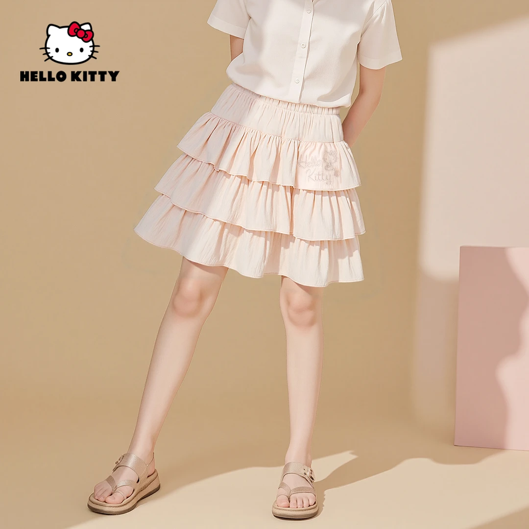 【AD】HelloKitty女童夏季蛋糕短裙中大童半身裙儿童裙子YNQX10053