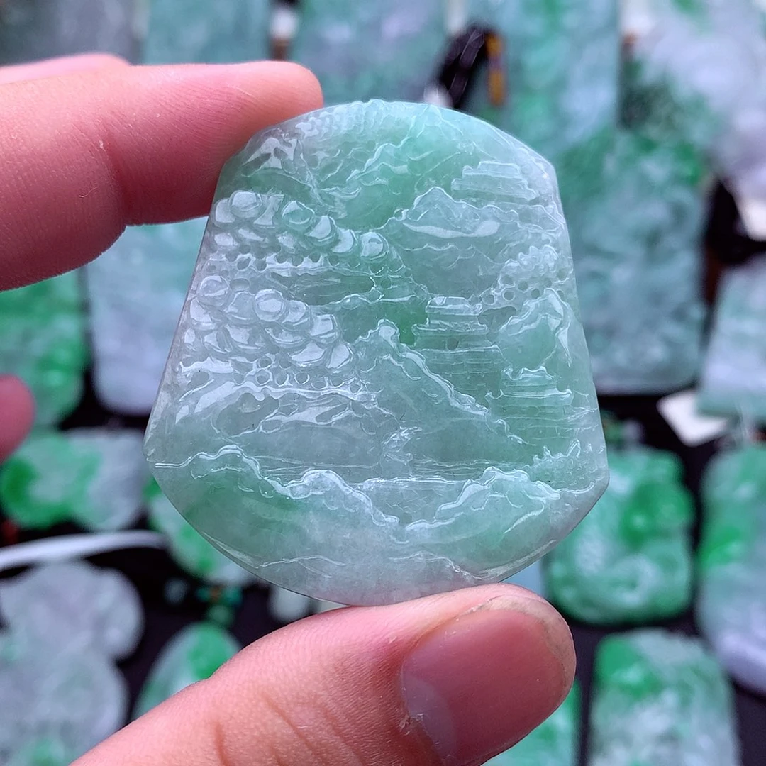 翡翠未镶嵌吊坠(不含链)