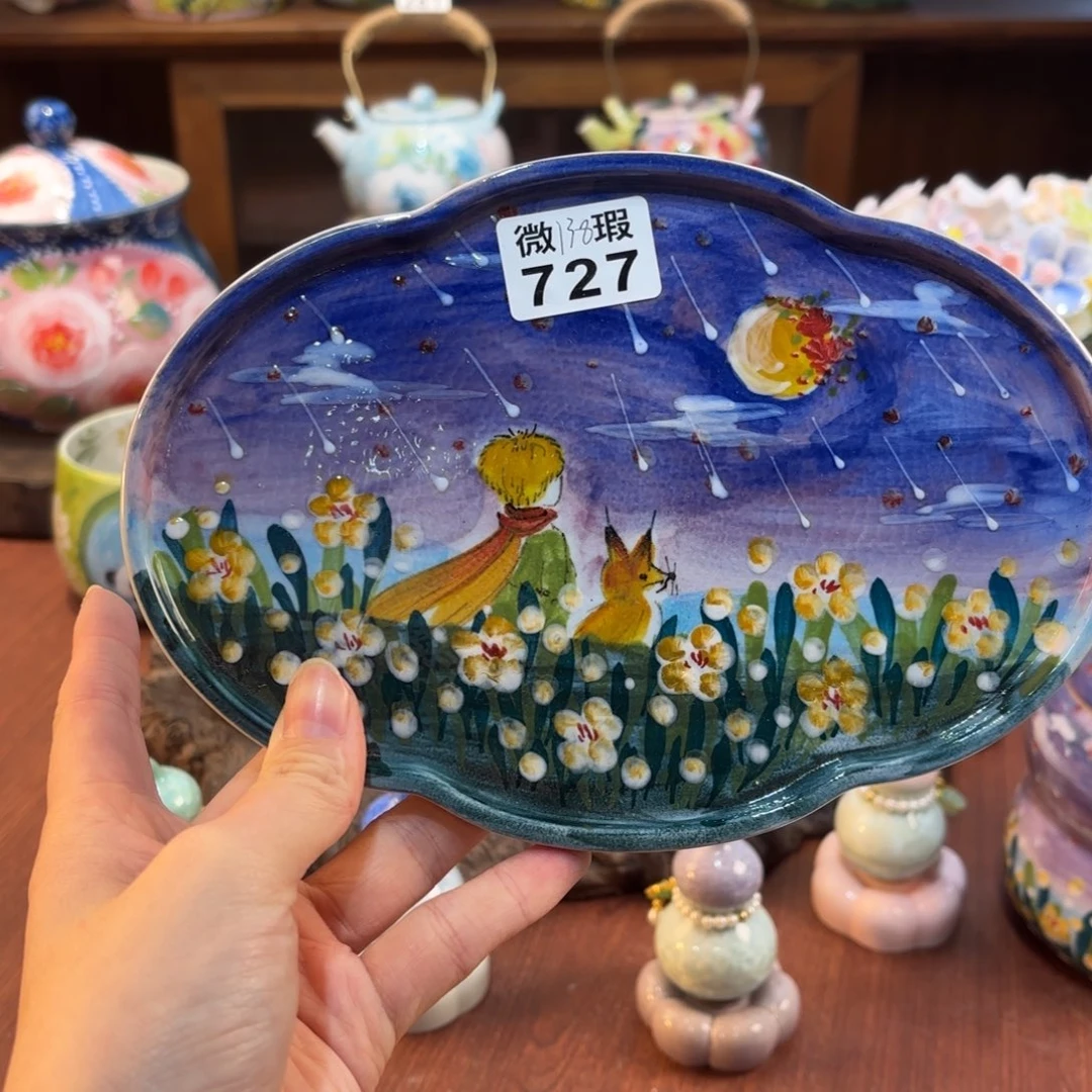 景德镇手绘高温釉下彩陶瓷茶具