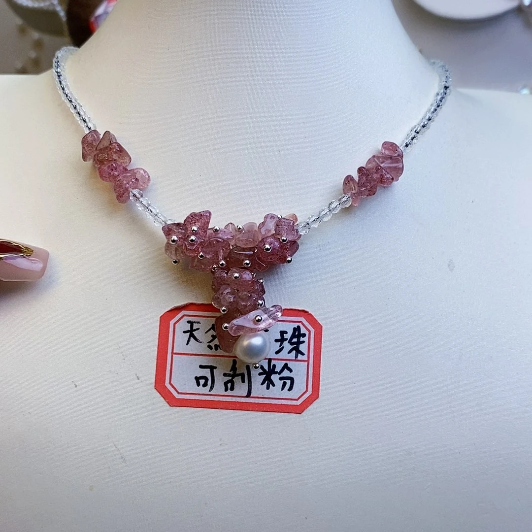 淡水珍珠颈饰银S925镶嵌