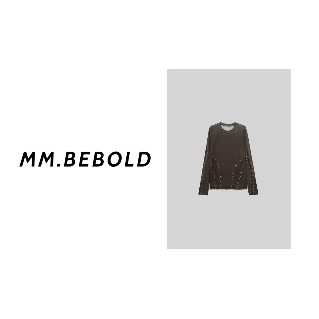 【妙姐精选】伏至 设计感错视效果印花长袖T恤XYXS917