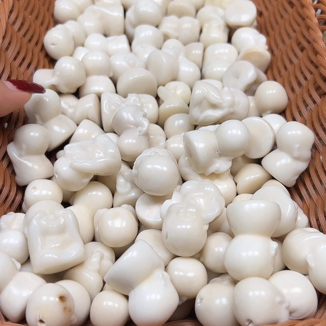 手串菩提根/象牙果瑕疵不佛手把件5颗表面有
