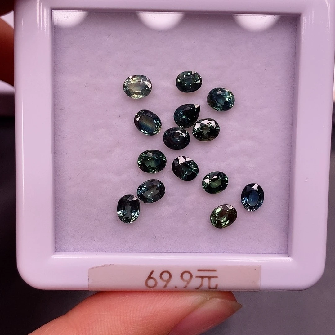 裸石蓝宝石69.9两粒，仅供展示，挑好上定向