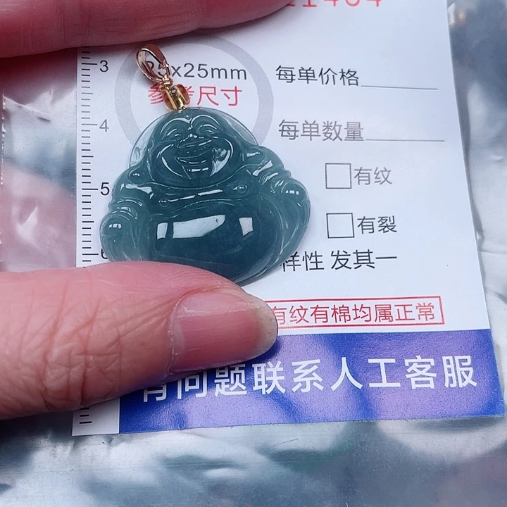 翡翠未镶嵌吊坠(赠链)