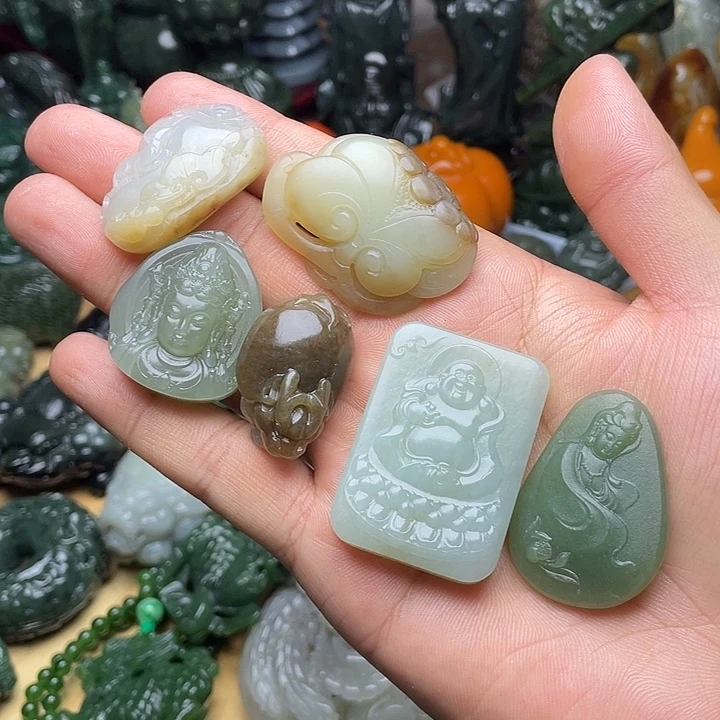 心***印未镶嵌和田玉挂件