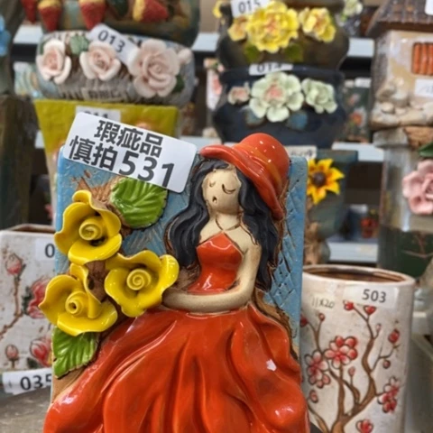 【闪购商品】红陶粗陶花瓶瑕疵531