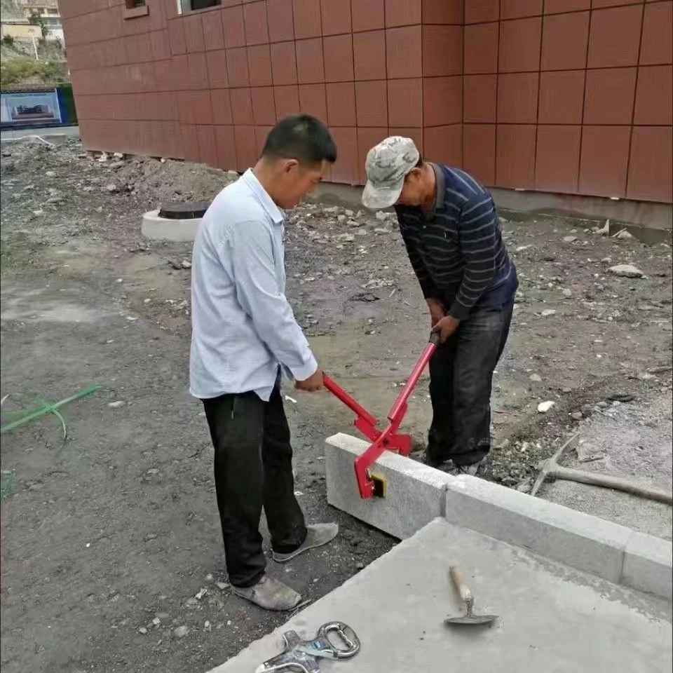 路沿石夹子双人抬路牙石吊道牙石夹石材夹具手抬式路沿石安装夹子