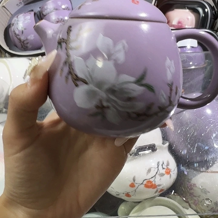 颜瓷茶器闪购链接紫汝玉兰龙蛋壶