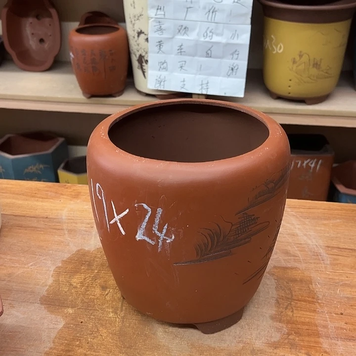 紫砂花盆，透气花盆