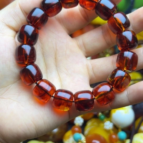 未镶嵌琥珀手链蜜蜡