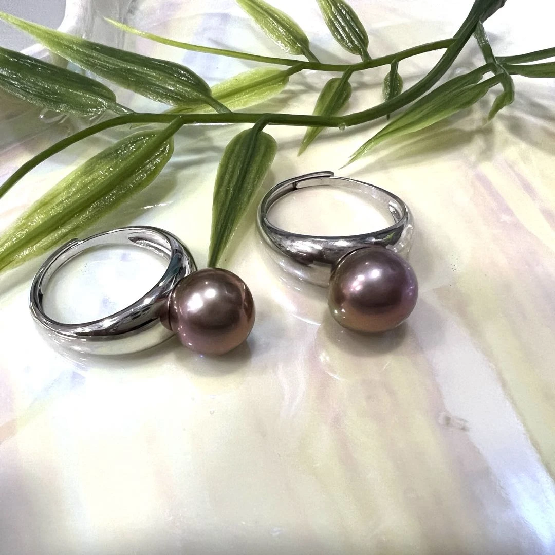 【星浩珠宝】s925银镶淡水珍珠戒指20-3T27H411【多样性发一件】10mm